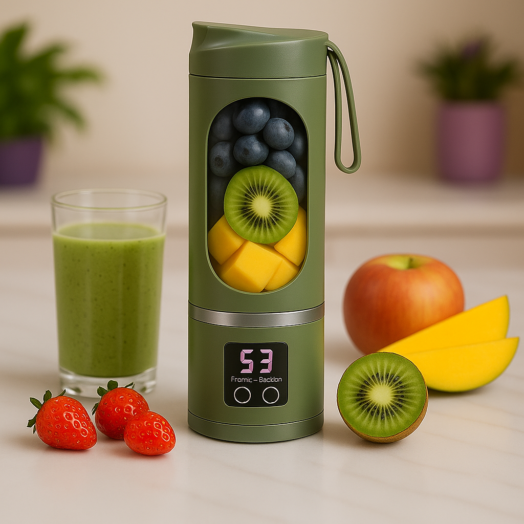 450 ml Tragbarer  USB Wiederaufladbarer Entsafter Mixer mit LED-Anzeige
